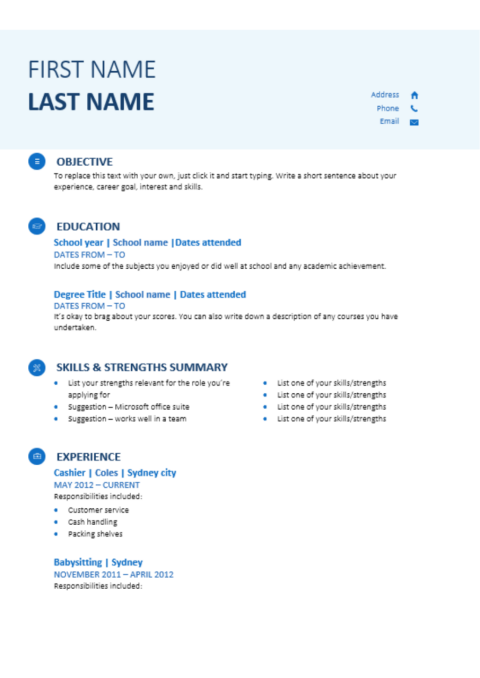 Download Resume Templates | Skillsroad